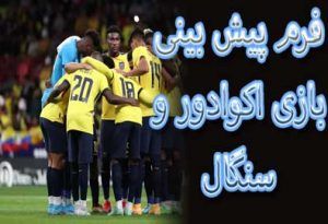 شرط بندی بازی اکوادور و سنگال (جام جهانی 2022، 8 آذر) با جایزه 500 میلیونی